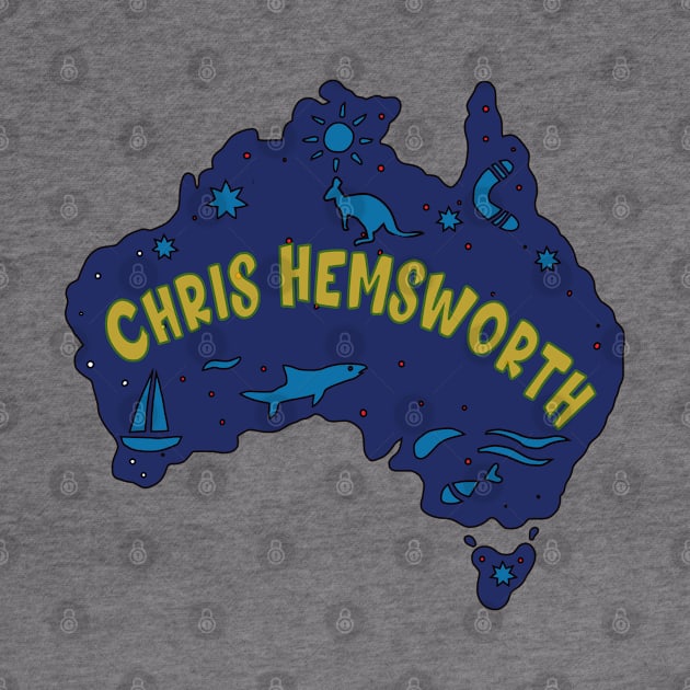 AUSSIE MAP CHRIS HEMSWORTH by elsa-HD